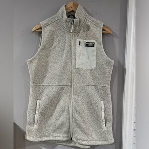 L.L. Bean womens Light Gray Fleece Vest